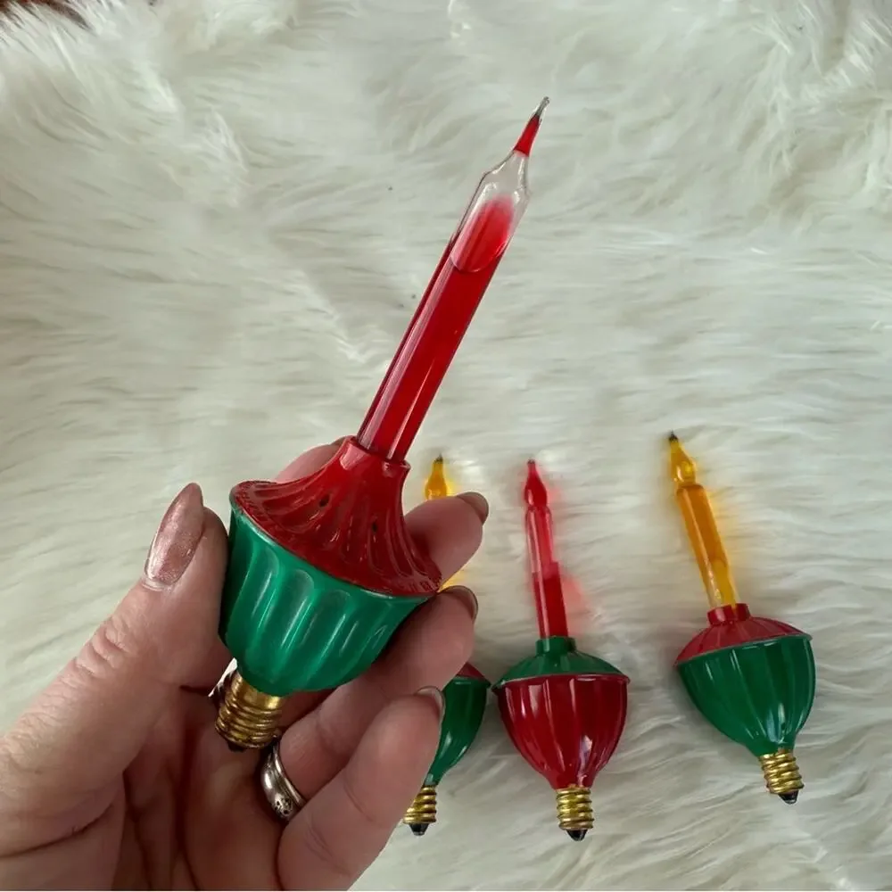 Vintage | True VTG Christmas Light Bubble Replacement Bulb Holiday Red Yellow